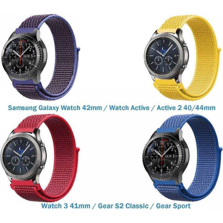 BeCover Набор ремешков 4 цвета Nylon Style  для Samsung Galaxy Watch 42mm / Watch Active / Active 2 40/44mm - зображення 1