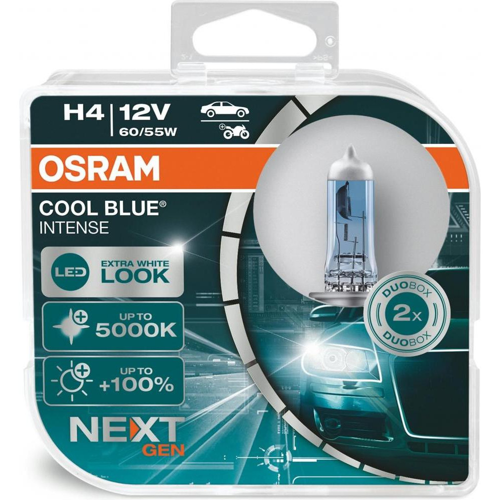 Osram H4 Cool Blue Intense Next Gen 12V 60W P43t (64193CBN-HCB) - зображення 1