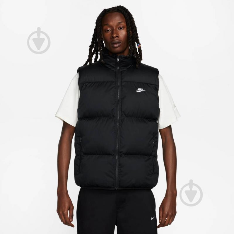 Nike Жилет  M Nk Club Puffer Vest FB7373-010 L Black/White (196607393963) - зображення 1