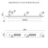 Esllse Керована світлодіодна люстра SHEFFIELD 52+6W-3RL-APP-800x120-WHITE/BLACK-220-IP20 (10211) - зображення 4