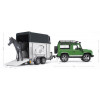 Bruder Land Rover Defender с прицепом и лошадью (02592) - зображення 4