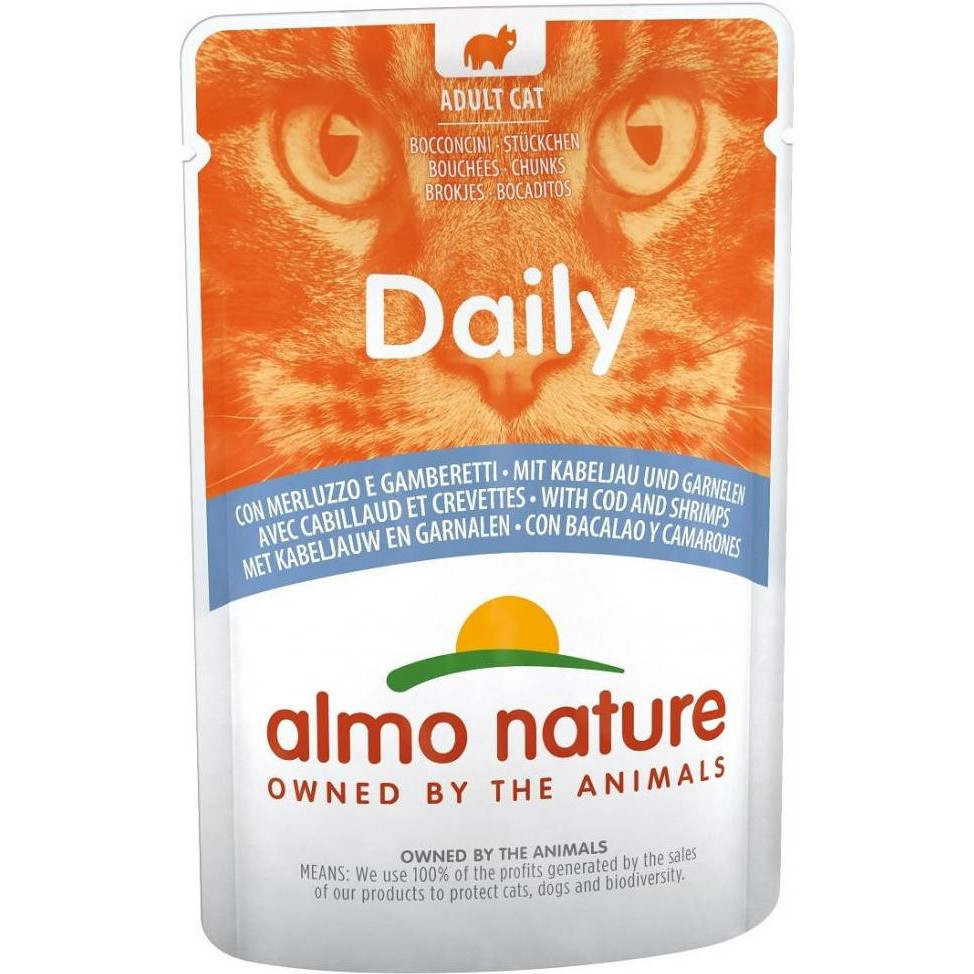 Almo Nature Daily Cat Cod Shrimps 70 г (8001154125832) - зображення 1