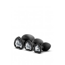   Blush Novelties Набор анальных пробок LUXE BLING PLUGS TRAINING KIT WHITE GEMS (T330854)