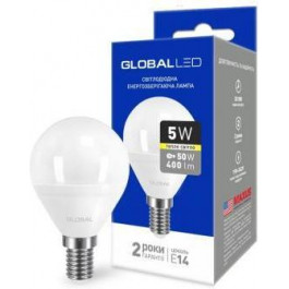   Global LED G45 F 5W(50W) E14 3000K 220V (1-GBL-143)