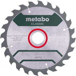   Metabo Диск пильний Metabo Classic PrecisionCut O190 x 30мм, 24z, WZ 15°