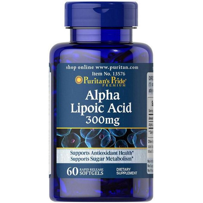 Puritan's Pride Alpha Lipoic Acid 300 mg 60 caps - зображення 1