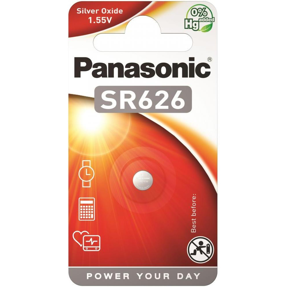 Panasonic SR626 bat(1.55B) Silver Oxide 1шт (SR-626EL/1B) - зображення 1