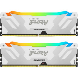   Kingston FURY 64 GB (2x32GB) DDR5 6000 MHz Renegade RGB White/Silver (KF560C32RWAK2-64)