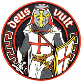   M-Tac Нашивка 3D  Deus Vult PVC - Black/White/Red (51116000)