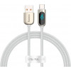 Baseus Display Fast Charging Data Cable USB to Type-C 5A 1m White (CATSK-02) - зображення 1