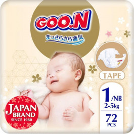   Goo.N Premium Soft Newborn SS, 72 шт (863222)