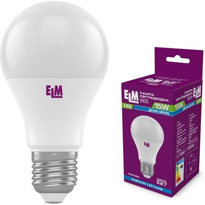 ELM LED B65 PA10 15W E27 6500K (18-0195) - зображення 1