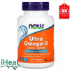 Now Супер омега 3, Omega-3, Now Foods, 500 EPA/250 DHA, 90 капсул - зображення 1