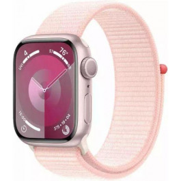   Apple Watch Series 9 GPS 41mm Pink Aluminum Case w. Light Pink S. Loop (MR953)