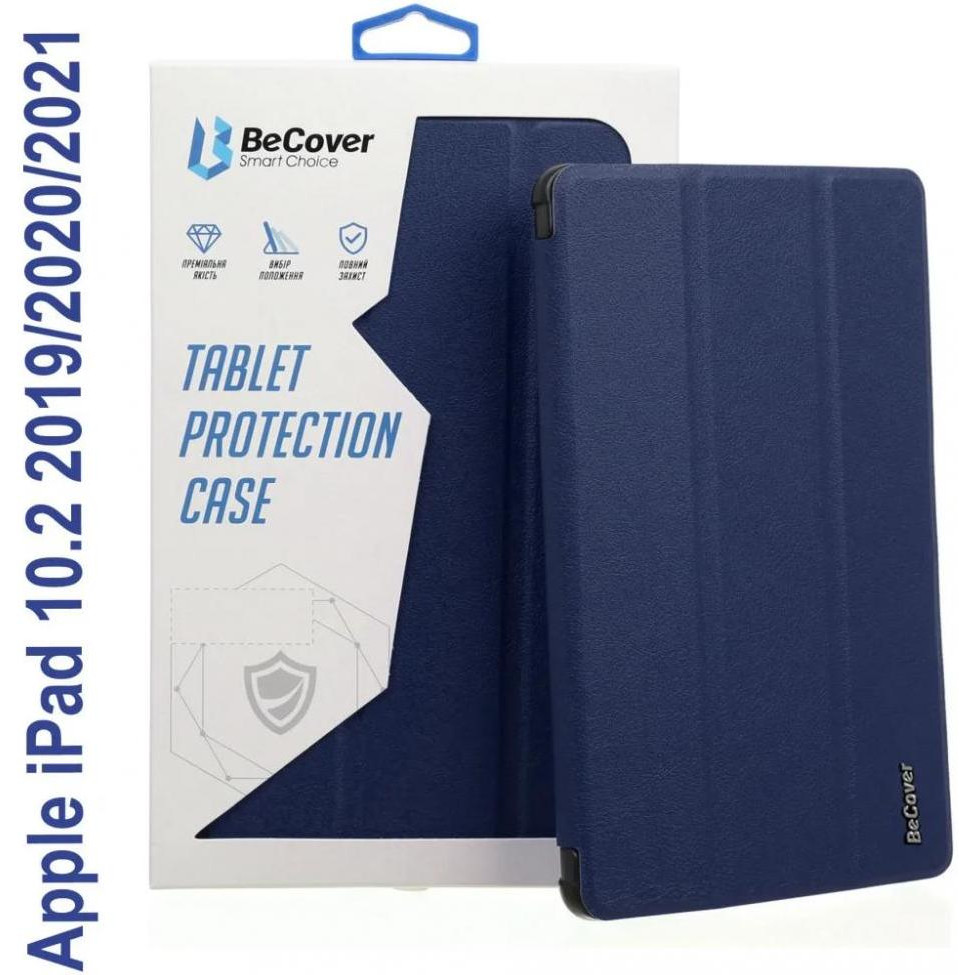 BeCover Чехол-книжка Tri Fold Hard для Apple iPad 10.2 2019/2020/2021 Deep Blue (706865) - зображення 1