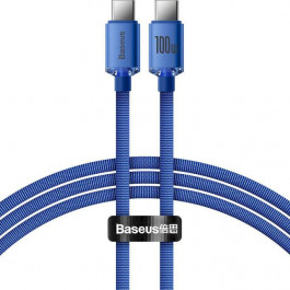   Baseus Crystal Shine Series Fast Charging Data Cable Type-C to Type-C 100W 1.2m Blue (CAJY000603)