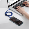 Baseus Crystal Shine Series Fast Charging Data Cable Type-C to Type-C 100W 1.2m Blue (CAJY000603) - зображення 7