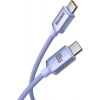 Baseus Crystal Shine Series Fast Charging Data Cable Type-C to Type-C 100W 1.2m Purple (CAJY000605) - зображення 2