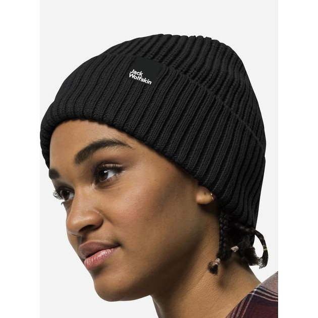 Jack Wolfskin Шапка жіноча  Schwansee Beanie W 1911041-6000 One size Чорна (4064993575286) - зображення 1