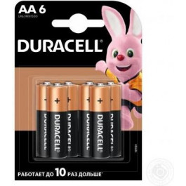   Duracell AA bat Alkaline 6шт Basic 81545408