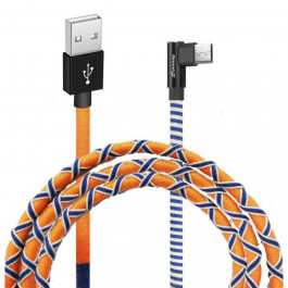   Grand-X FM-08OB USB-A to MicroUSB 1m Orange-Blue