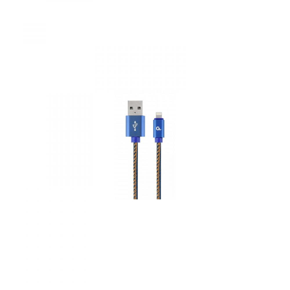 Cablexpert Premium Denim Apple Lightning Blue 2m (CC-USB2J-AMLM-2M-BL) - зображення 1