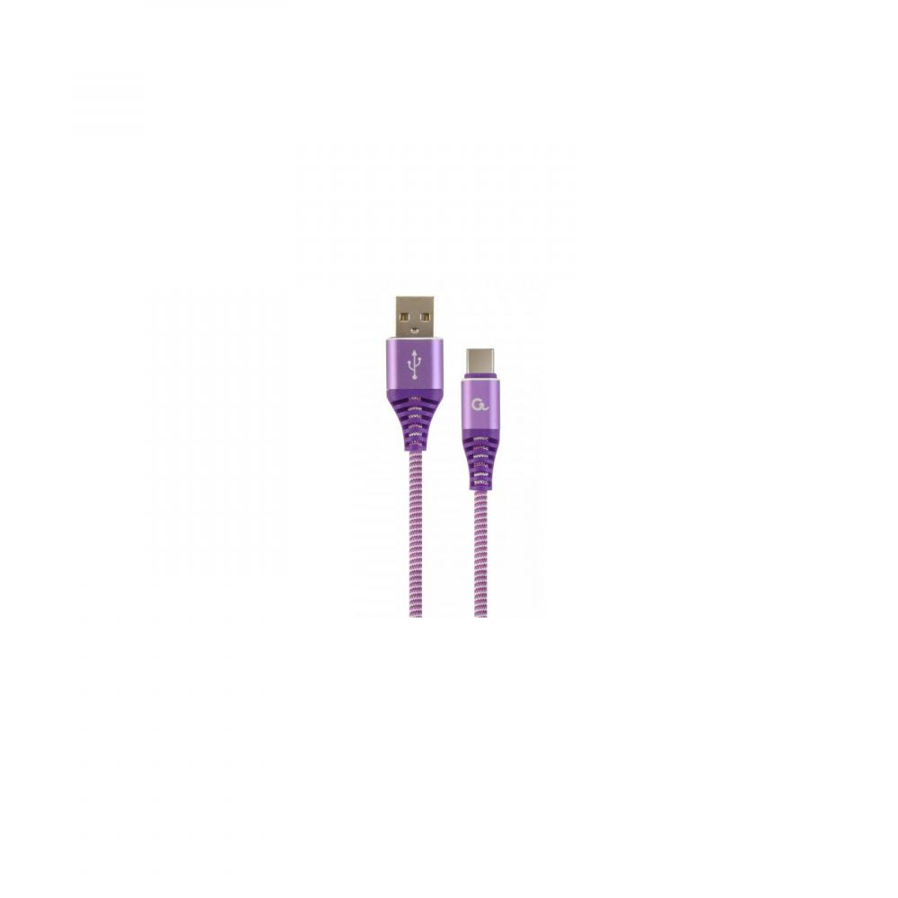 Cablexpert Premium USB2.0 CM/AM Purple 1m (CC-USB2B-AMCM-1M-PW) - зображення 1