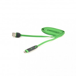   PowerPlant Quick Charge 2A 2-в-1 Flat USB2.0 AM - Lightning/Micro-BM 2m (CA910502)