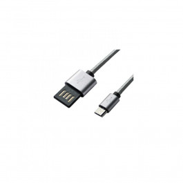   Grand-X USB - Micro USB Cu 2.1A Grey/Black 1m (FM02)