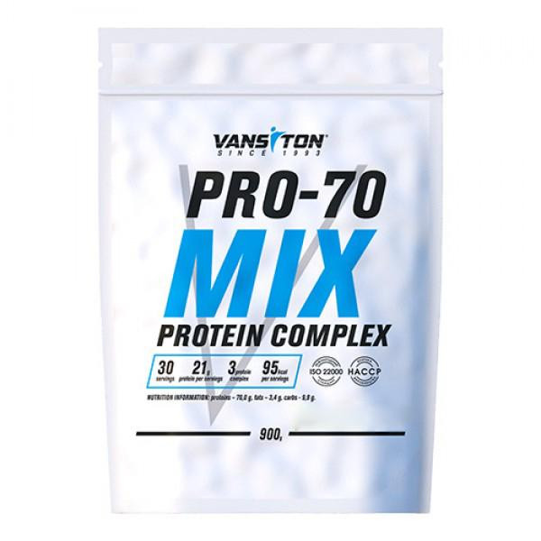 Ванситон Pro-70 Mix Protein Complex /Про-70/ 900 g /30 servings/ Double Chocolate - зображення 1