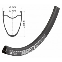   DT Swiss Обод  RR 521 29x20 DISK BRAKE 28отв.