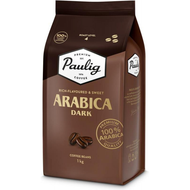 Paulig Arabica Dark зерно 1 кг (6411300166084) - зображення 1