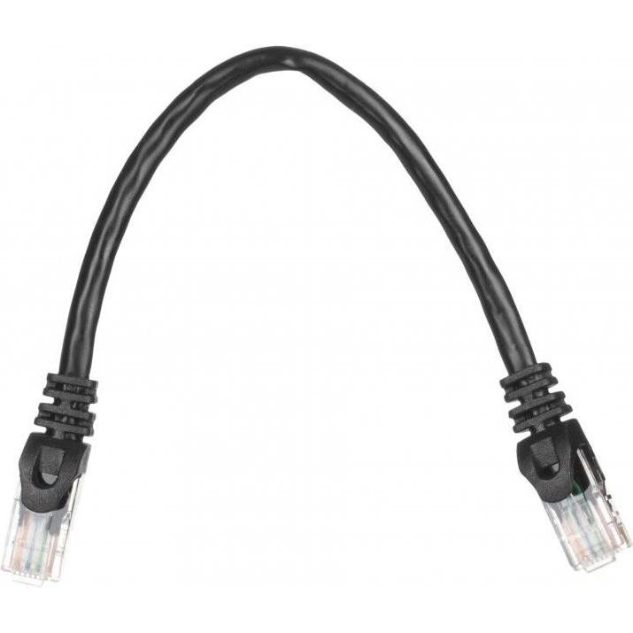 2E UTP Cat 6 RJ45 0.2m Black (2E-PC6COP-020BK) - зображення 1