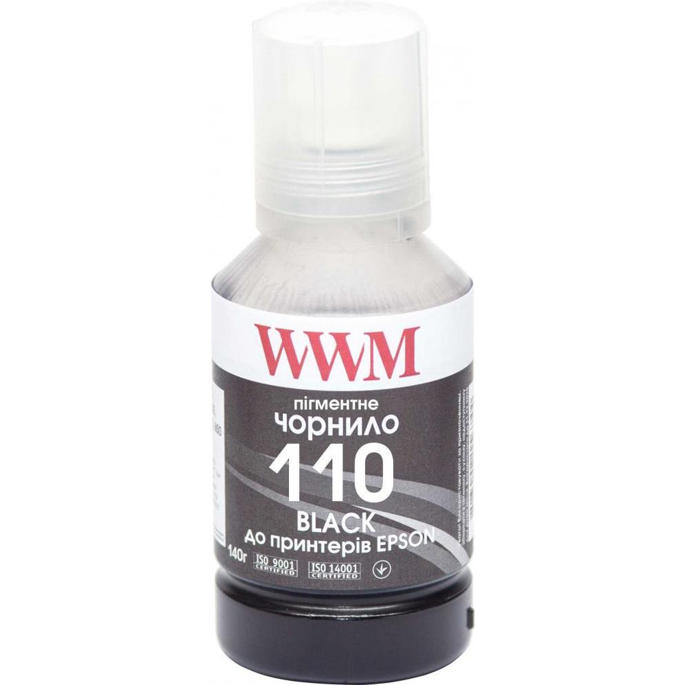 WWM Чернила для Epson M1100/M1120 Black Pigment 140g (E110BP) - зображення 1