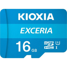   Kioxia 16 GB microSDHC Class 10 UHS-I + SD Adapter LMEX1L016GG2