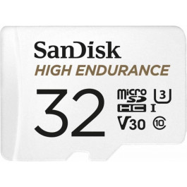   SanDisk 32 GB microSDHC High Endurance UHS-I U3 V30 + SD adapter SDSQQNR-032G-GN6IA