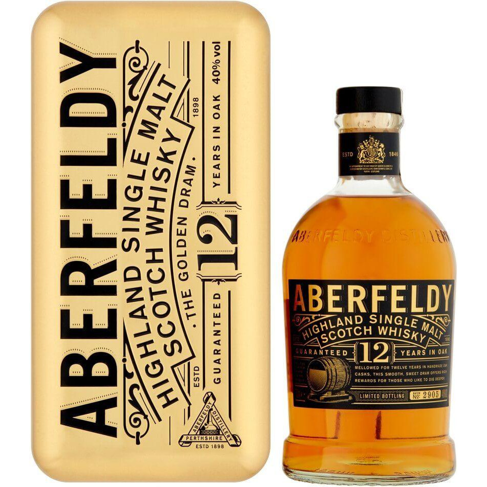 Aberfeldy Виски Голд Бар 12 лет выдержки 0.7 л 40% (7640171030524) - зображення 1