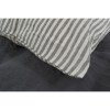 Lotus Постільна білизна  євро 200 x 220 см Karlin stripe linen Бавовна Льон Антрацит (svt-2000022333528) - зображення 3