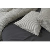 Lotus Постільна білизна  євро 200 x 220 см Karlin stripe linen Бавовна Льон Антрацит (svt-2000022333528) - зображення 4