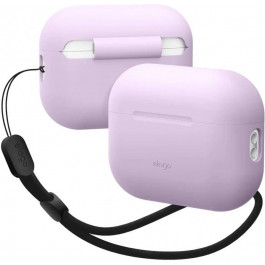   Elago Silicone Basic Case with Nylon Lanyard Lavender for Airpods Pro 2nd Gen (EAPP2SC-BA+ROSTR-LV)