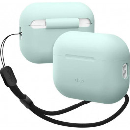   Elago Silicone Basic Case with Nylon Lanyard Mint for Airpods Pro 2nd Gen (EAPP2SC-BA+ROSTR-MT)