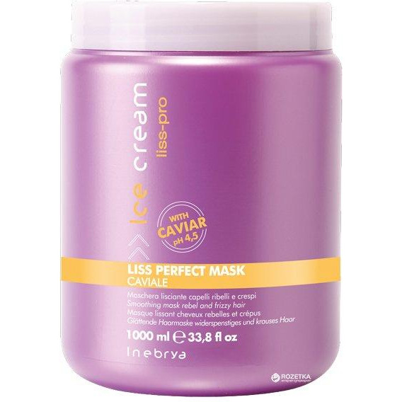 Inebrya Разглаживающая маска  Liss Perfect Mask для непослушных и пушащихся волос 1000 мл (8033219160243) - зображення 1