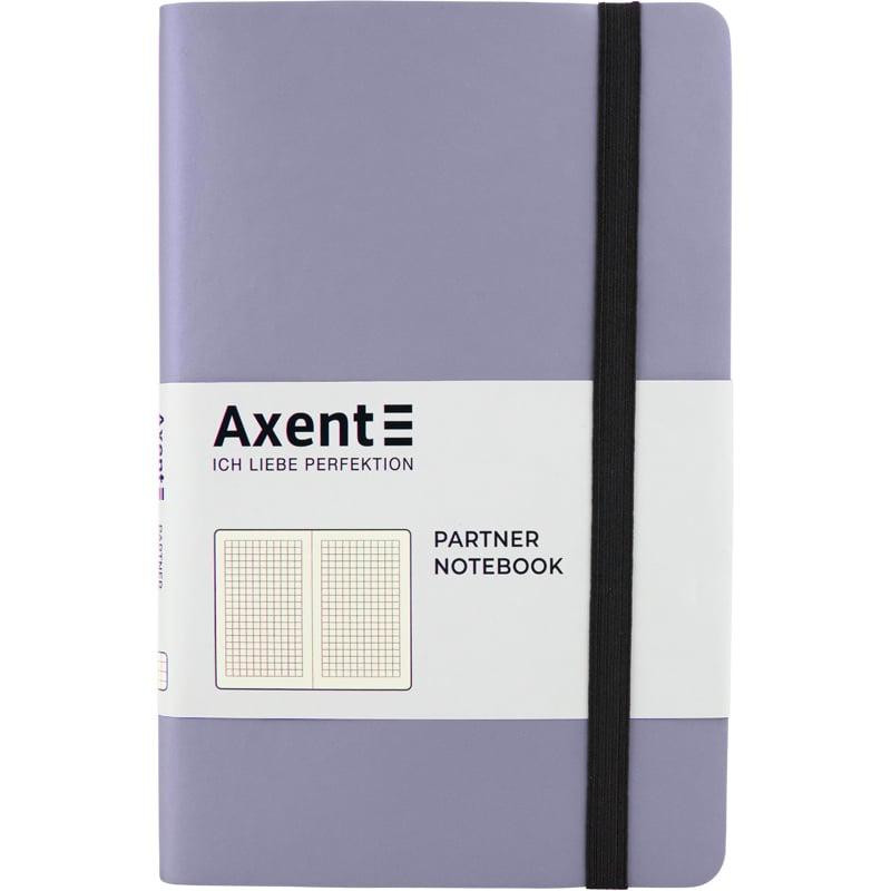 Axent Книга записная Partner Soft 125х195 мм, клетка, серебряная (8206-34-A) - зображення 1