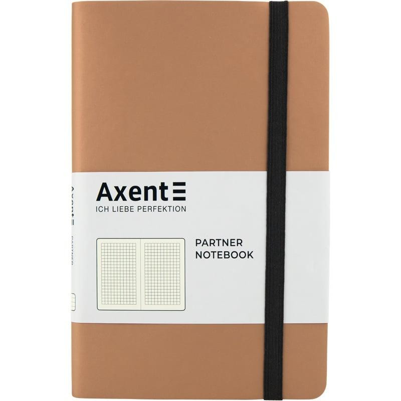 Axent Блокнот Partner Soft 125 x 195 мм 96 листов в клетку Золотистый (8206-35-A) - зображення 1