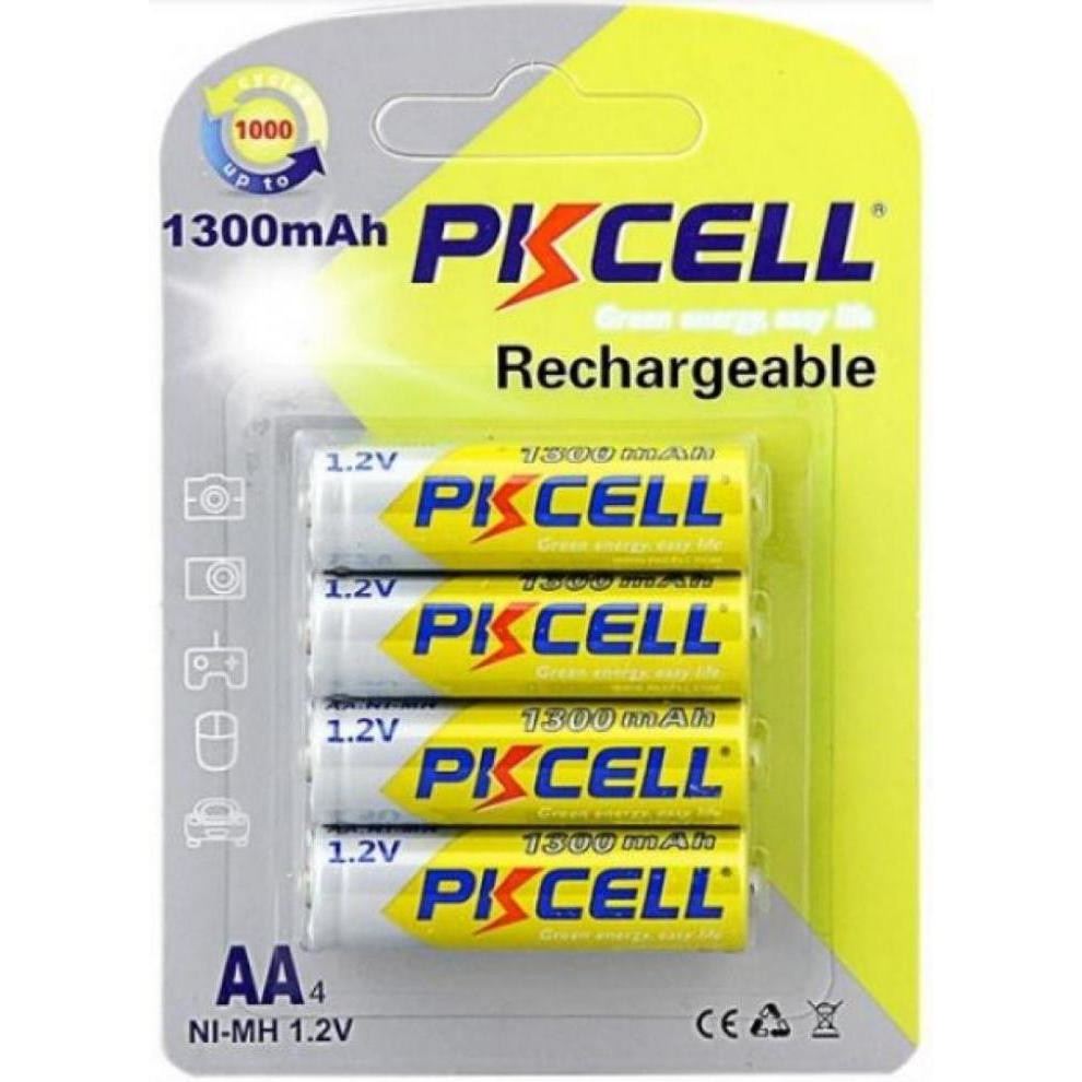 PKCELL AA 1300mAh NiMh 4шт (PC/AA1300-4BR) - зображення 1