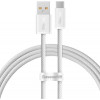 Baseus Dynamic Series Fast Charging Data Cable USB to Type-C 100W 1m White (CALD000602) - зображення 1