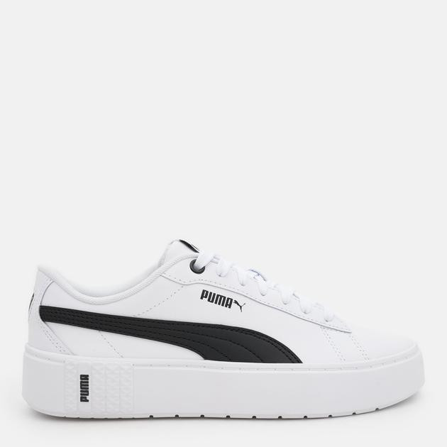 PUMA Жіночі кеди низькі  Smash Platform v2 L 37303502 39 (6UK) 25 см  White- Black (4062453050847) - зображення 1