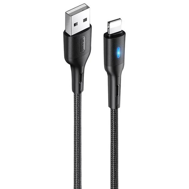 USAMS US-SJ425 USB Type-A to Lightning 1.2m Black (SJ425USB01) - зображення 1