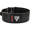 RDX RD1 4 Powerlifting Leather Gym Belt, Black XL (WPB-RD1B-XL) - зображення 1