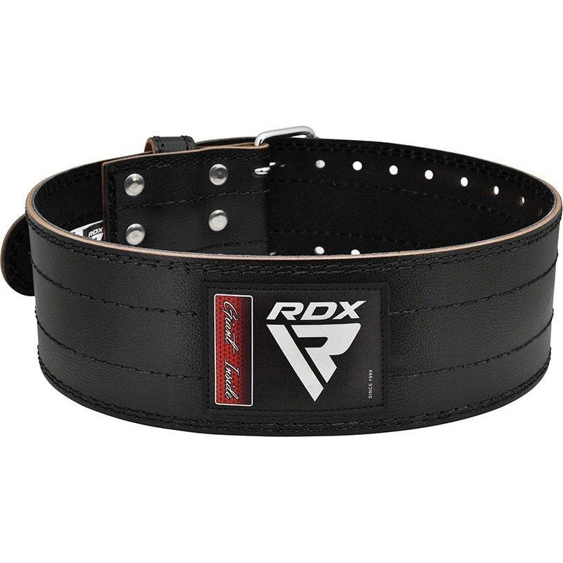 RDX RD1 4 Powerlifting Leather Gym Belt, Black XL (WPB-RD1B-XL) - зображення 1